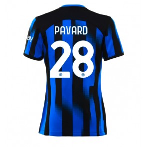 Inter Milan Benjamin Pavard #28 Replika Hjemmebanetrøje Dame 2023-24 Kortærmet
